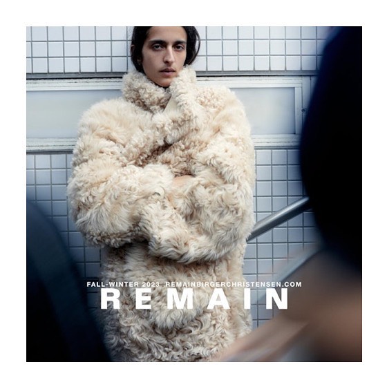 Matilde (@crispedflour ) for Remain FW23 Campaign. Photography by Bennie Gay, styling by Mathilde Storm.