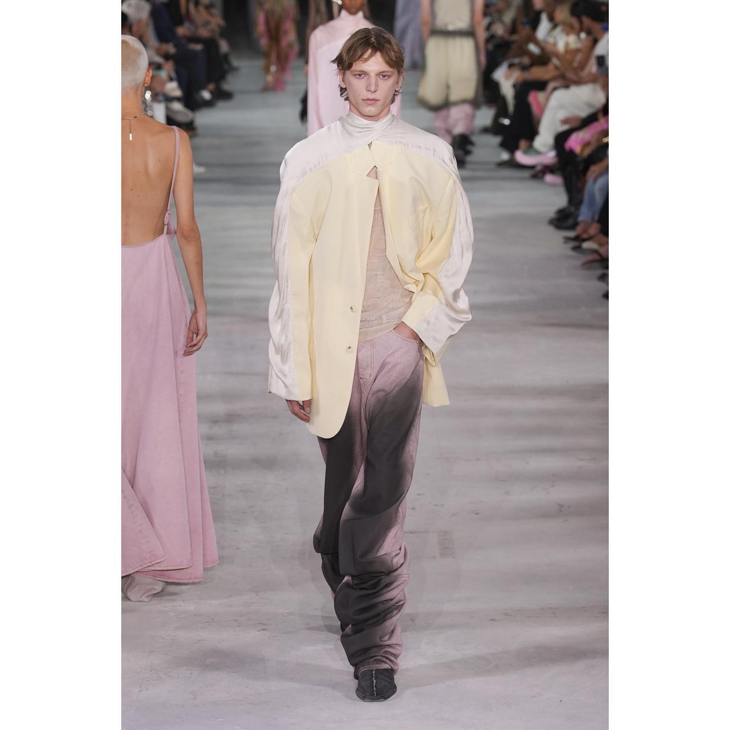 Igor V (@igor_v_w ) for Y /Project SS24. Hair by Gary Gill, make-up by Inge Grognard, casting by Establishment.