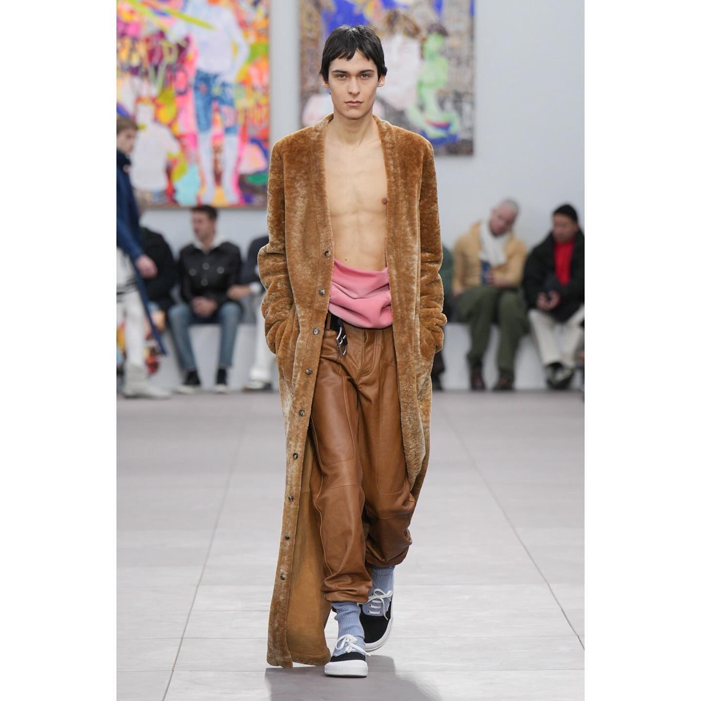 Bruno (@bruno_krahl ) for Loewe FW24. Styling by Benjamin Bruno, casting by Ashley Brokaw.