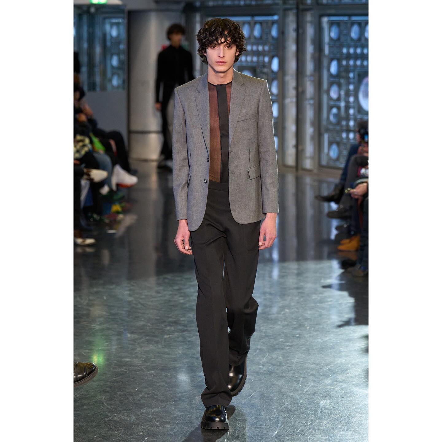 Dries (@dries.haseldonckx ) for Burc Akyol AW24. Styling by Laetitia Leporq, casting by Ben Grimes.