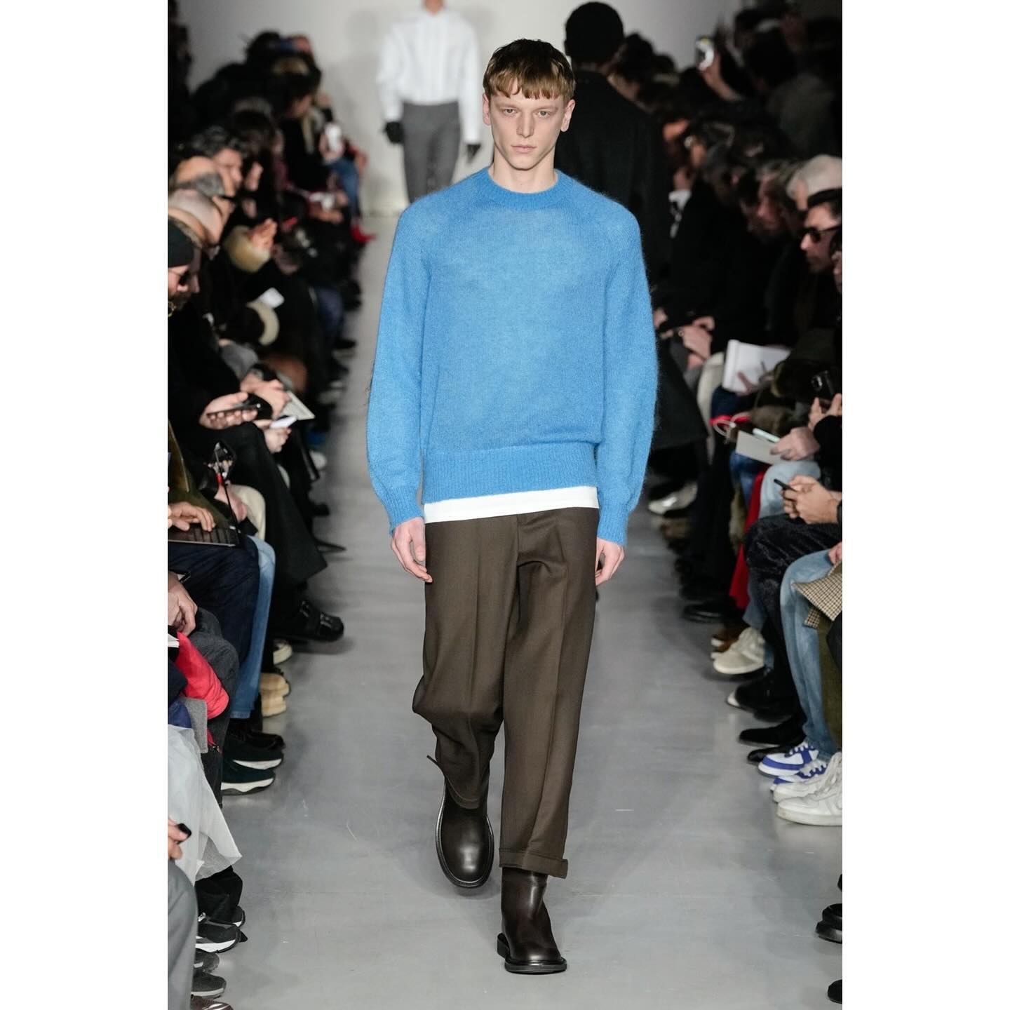 Igor V (@igor_v_w ), Kaplan (@kapo.h ), Alexander C (@alexandercareymorgan ) and Leo (@leo.cremer ) for Neil Barrett AW24.