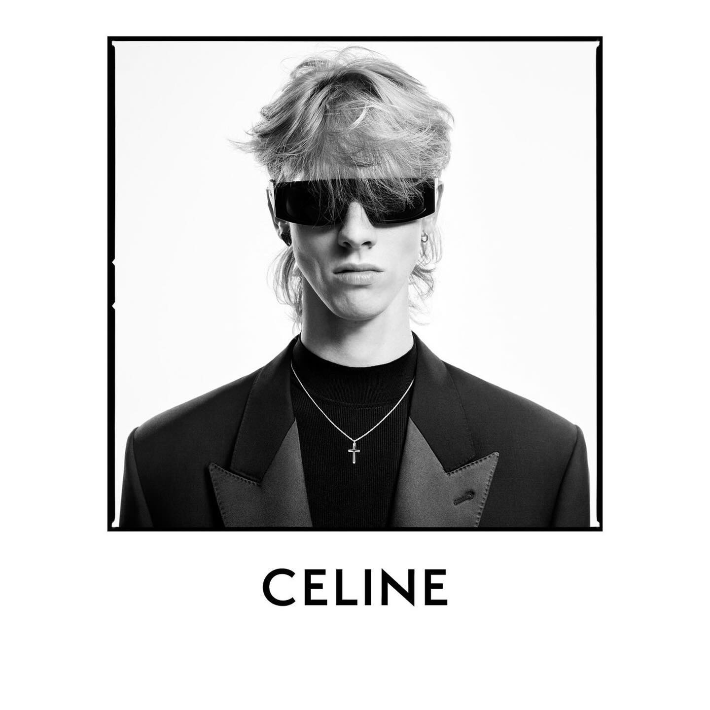 Jamie (@jamievickerss ) for Celine Homme Summer 24 Campaign. Photography and styling by Hedi Slimane.