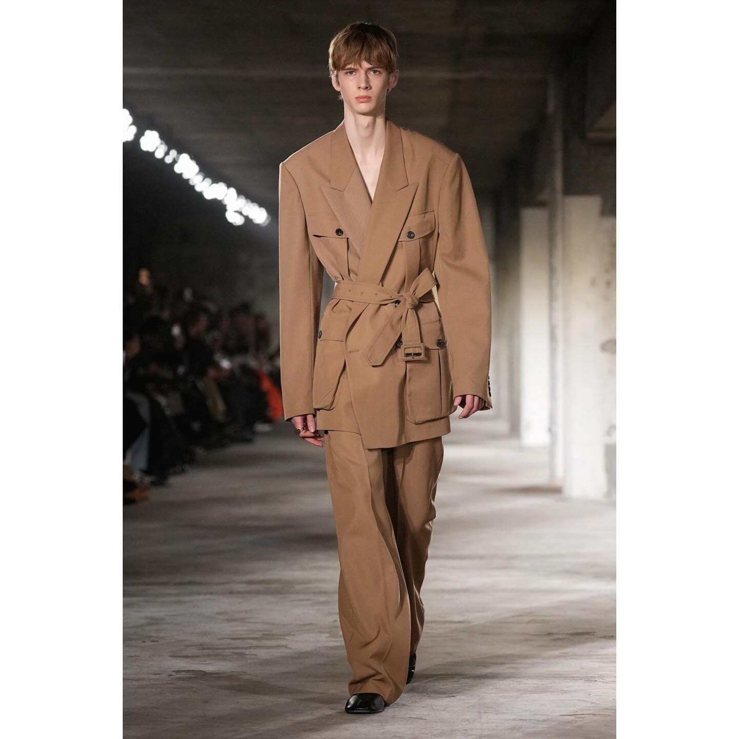 Jules N (@julenvn ) for Dries Van Noten FW24. Styling by Nancy Rohde, casting by DM Casting.