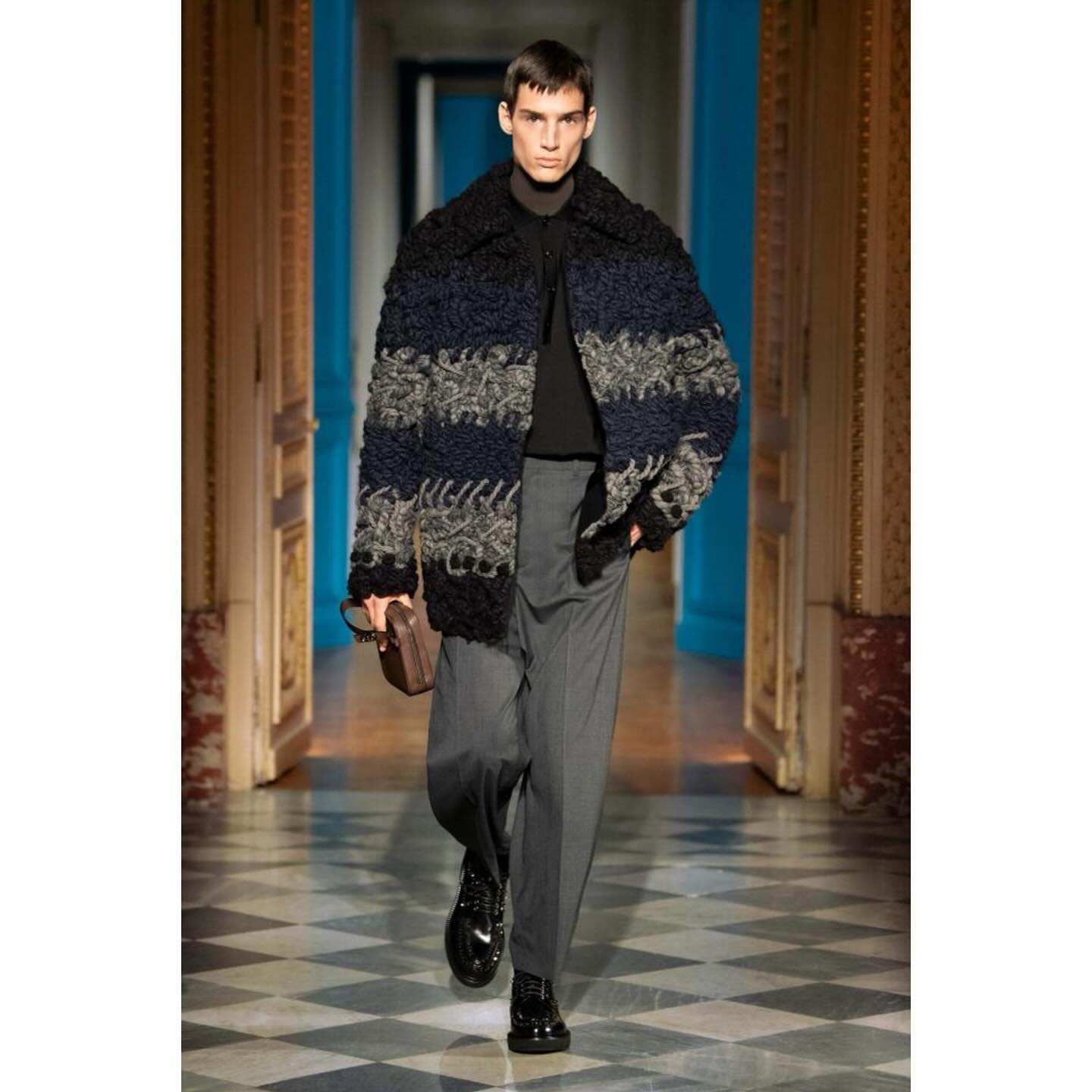 Noah H (@noahherbst ) for Valentino FW24. Styling by Joe McKenna, hair by Guido Palau, make-up by Pat McGrath, casting by Carlo Savoldi and Patrizia Pilotti.