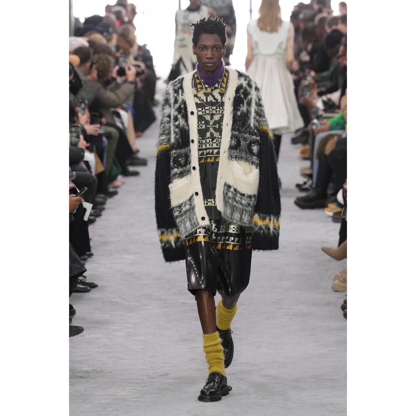 Sidy(@not.seed ) for Sacai FW24. Styling by Karl Templer, casting by DM Casting.