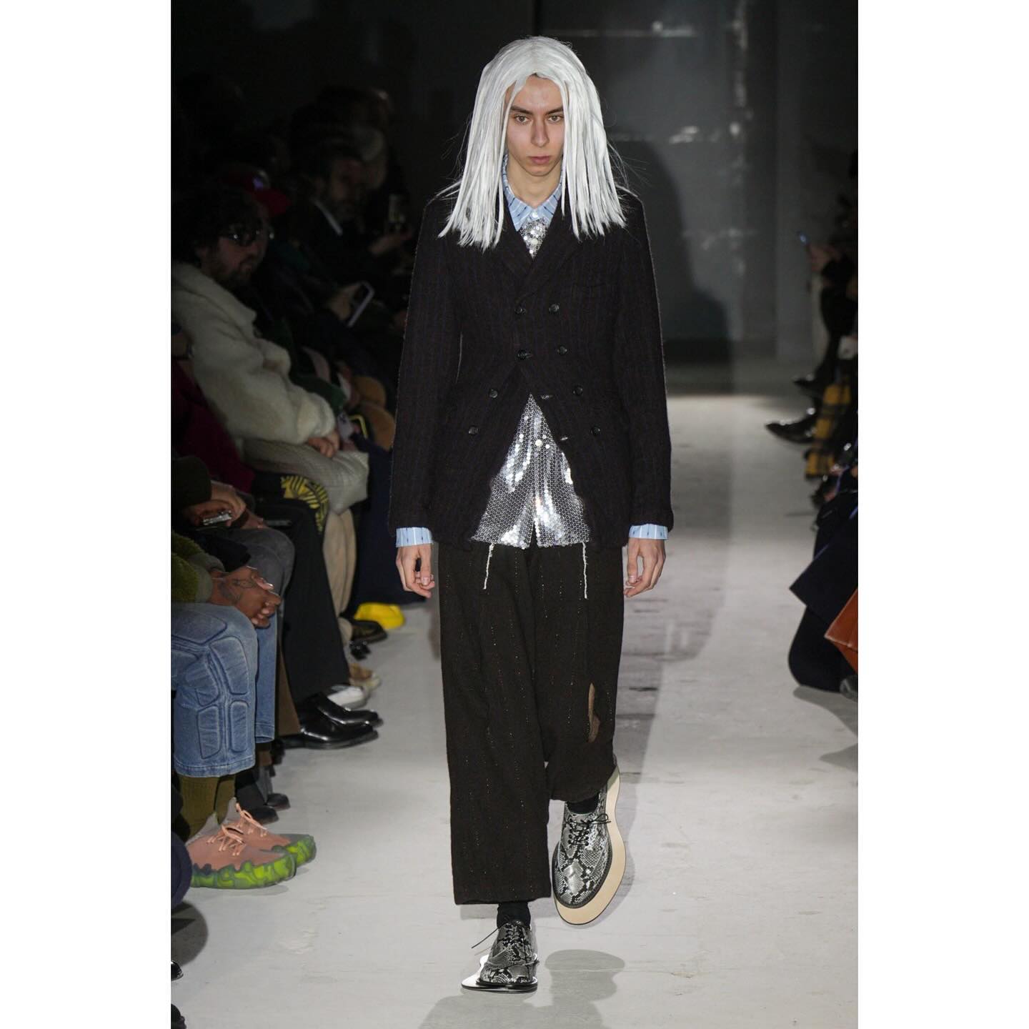 Tim S (@tim.iancurtis ) for Comme Des Garçons FW24, casting by Midland.