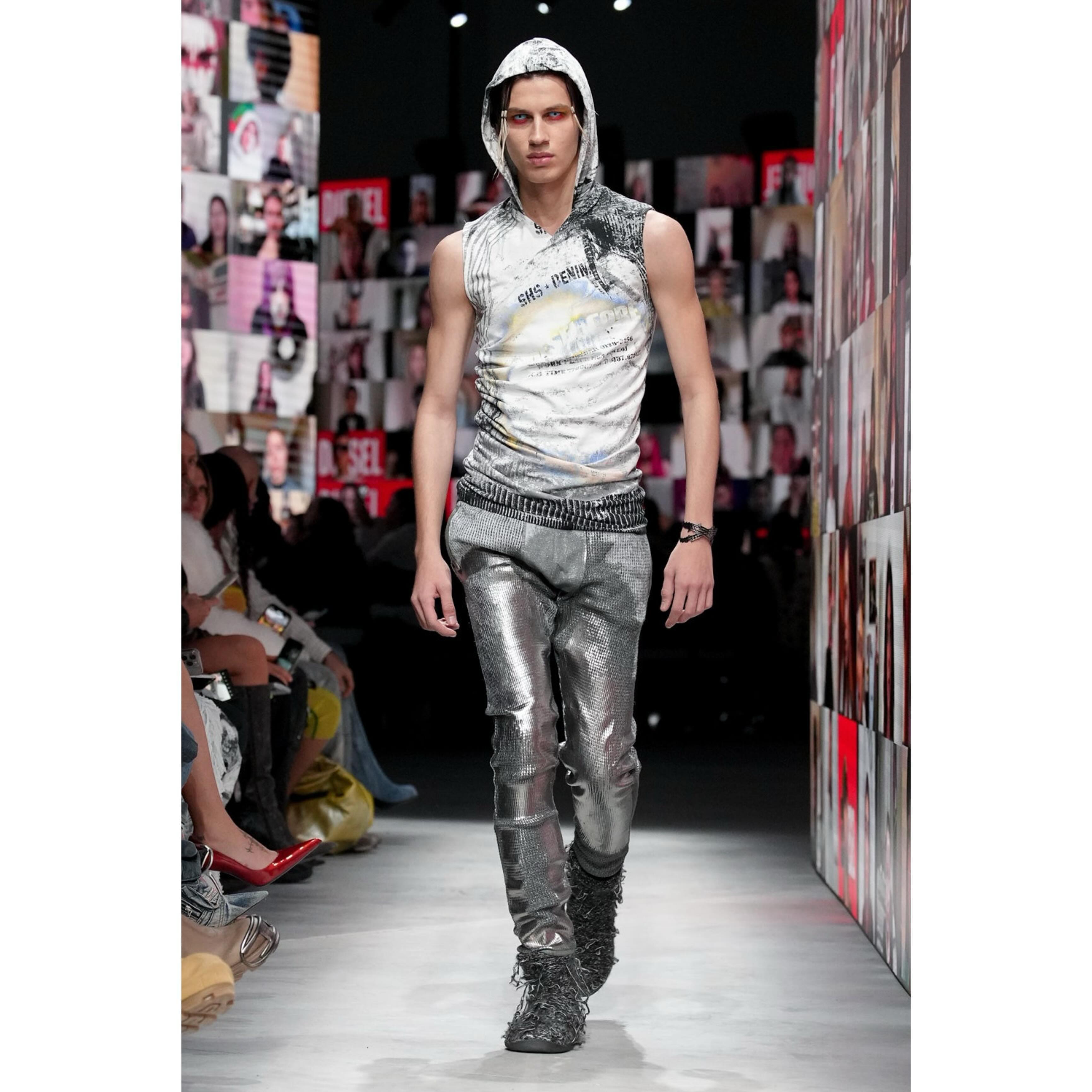 Kaplan (@kapo.h ) for Diesel FW24. Styling by Ursina Gysi, casting by Establishment.