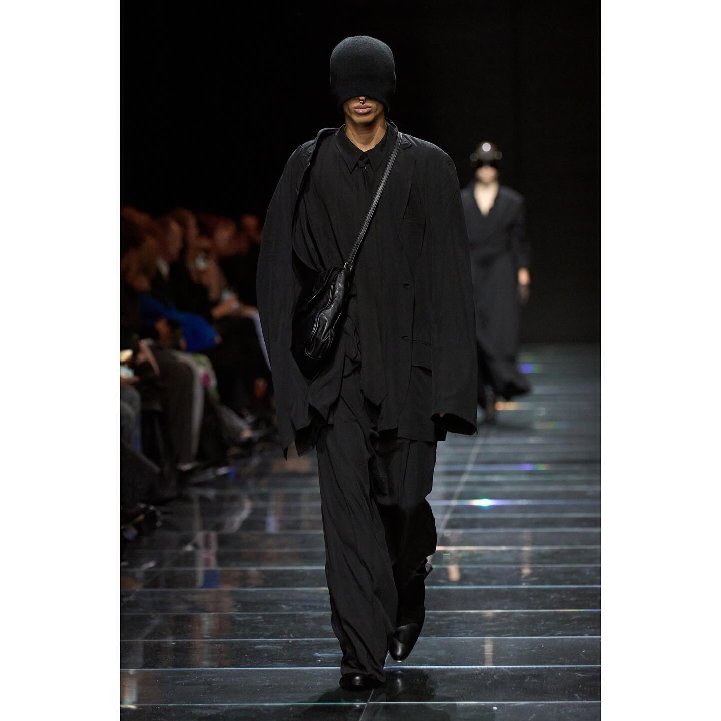 Noureddine (@nour.bdk ), Sébastièn (@sebastien.geuten ) and Marcelo (@secondsbeforetheexplosion ) for Balenciaga FW24. Hair by Gary Gill, make-up by Inge Grognard.