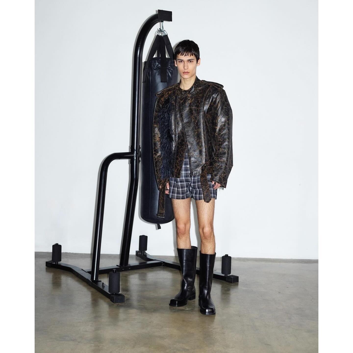 Bruno (@bruno_krahl ) for David Koma SS25. Photography by Lukas Wassmann, styling by Marc Göhring, casting by Svea Greichgauer.