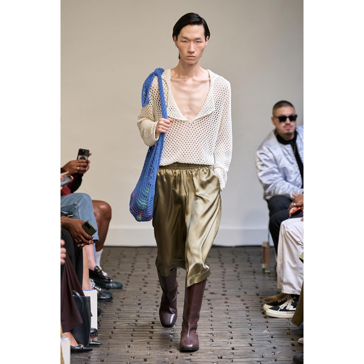 Sung Young (@sungy0unglee ) and Leander (@loneleaness ) for Bianca Saunders SS25, styling by Gary David Moore.