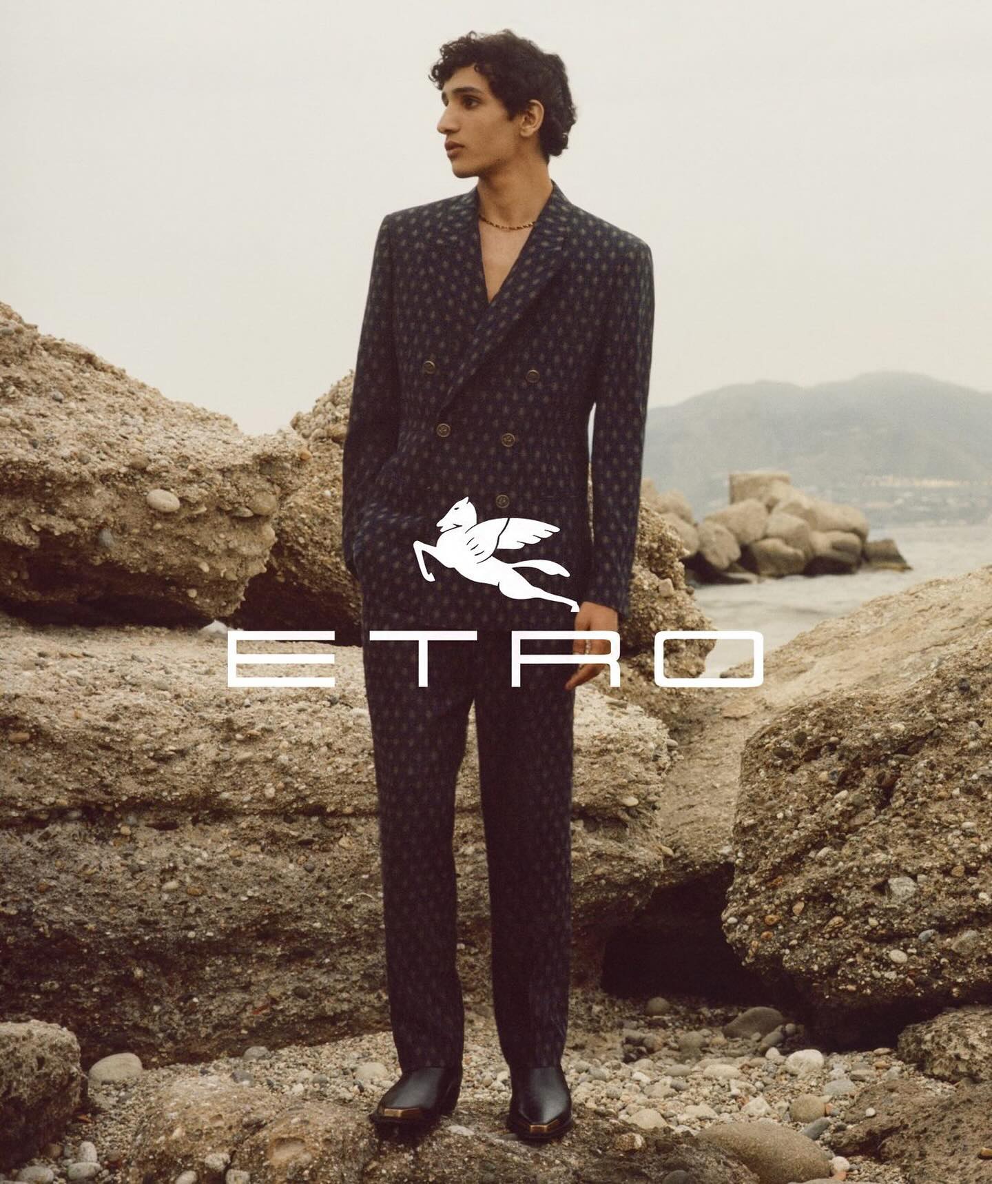 Bilal B (@bilal.brts ) for Etro FW24 Campaign. Photography by Colin Dogson, styling & creative direction by Marco De Vincenzo, hair by Pierpaolo Lai, casting by Michela Cecconello.