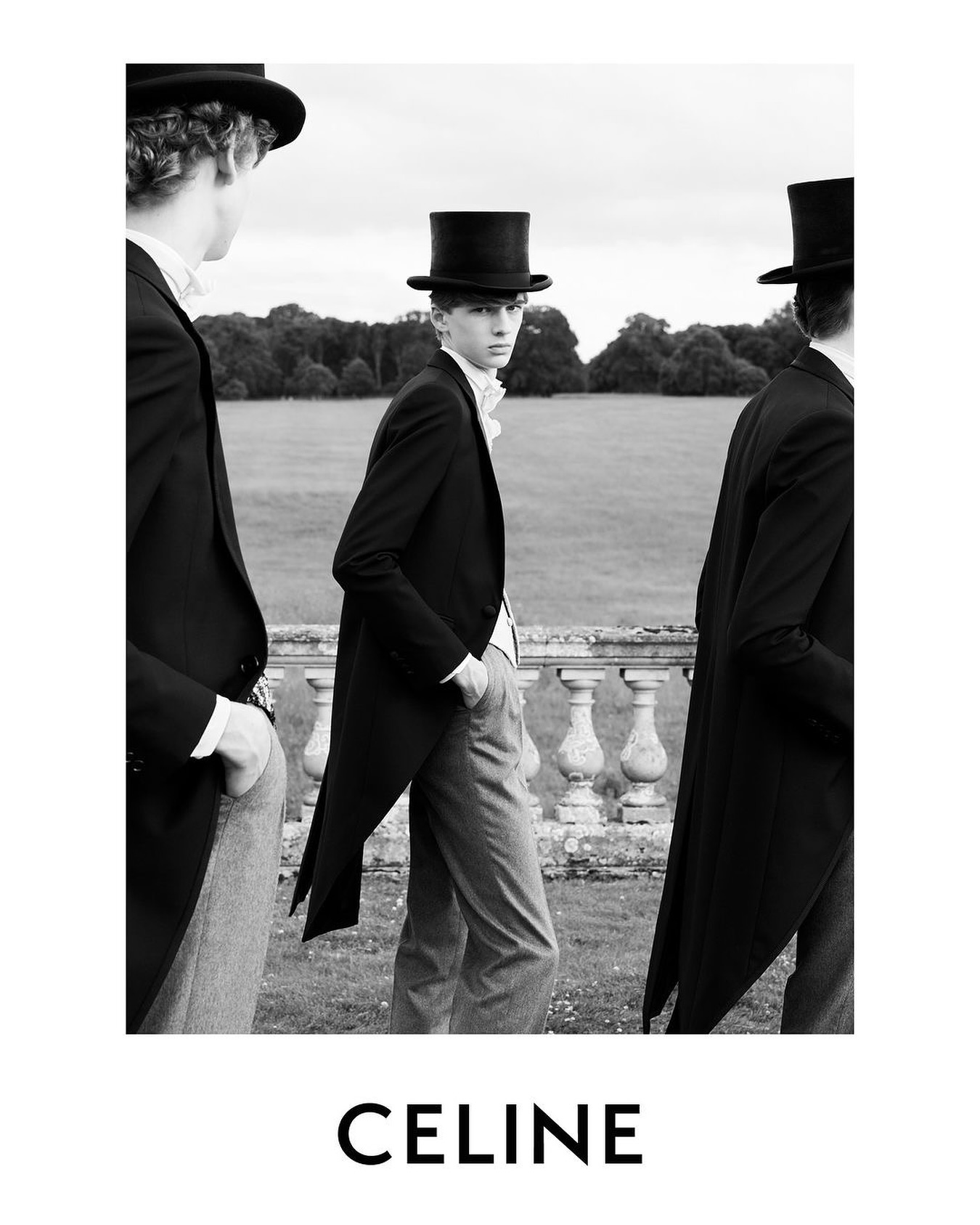 Jules N (@julenvn ) for Celine Summer 25 campaign. Photography and styling by Hedi Slimane, casting by Natalie Hazzout and Seth Baker.