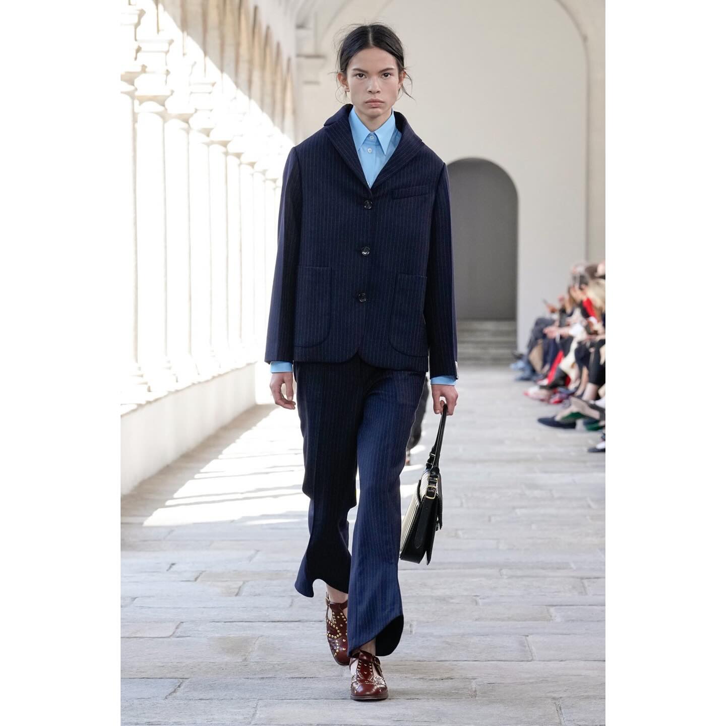Lu (@lxisa.fxn ) debut for Bally SS25. Styling by Charlotte Collet, casting by Ben Grimes.