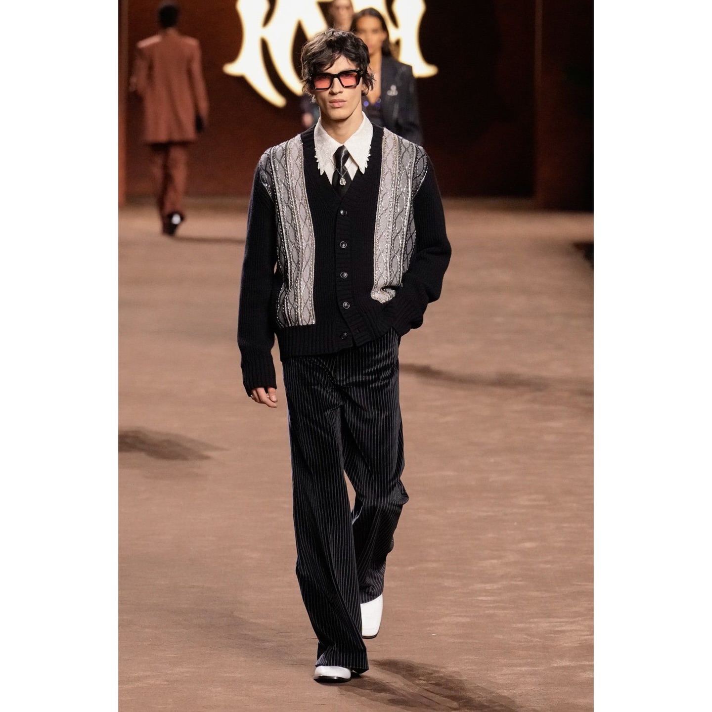 Kaplan (@kapo.h ) & Chen Xu (@hechenxu53 ) for Amiri AW25. Styling by Ellie Grace Cumming, casting by Noah Shelley.