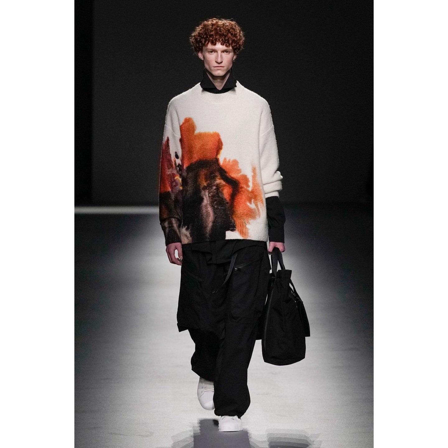 Leander (@loneleaness ) for y-3 AW25. Styling by Yohji Yamamoto, makeup by Karin Westerlund, hair by Olivier Schawalder, casting by Najia Saad.