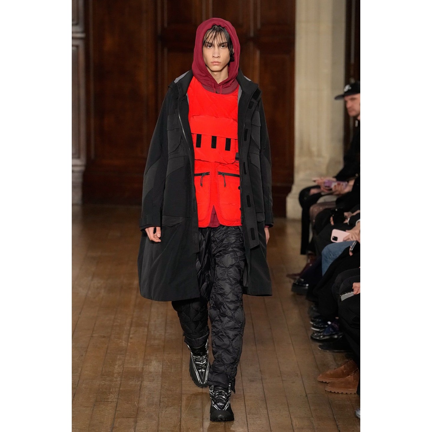Stefan K (@__s2725 ) for White Mountaineering AW25. Casting by Mathilde Hesse.