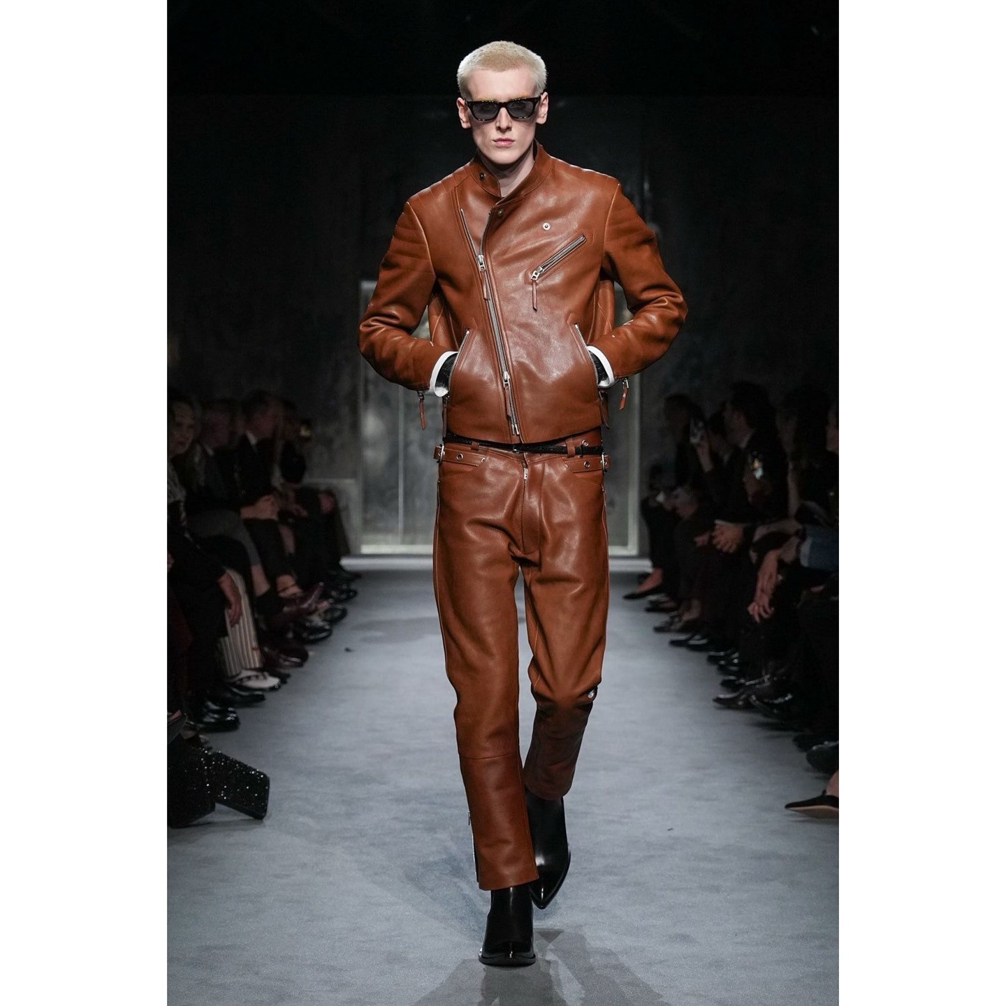 Ned (@nedcrapper ) for Tom Ford AW25 by Haider Ackermann. Styling by Jacob Kjeldgaard, hair by Guido Palau, casting DM casting.