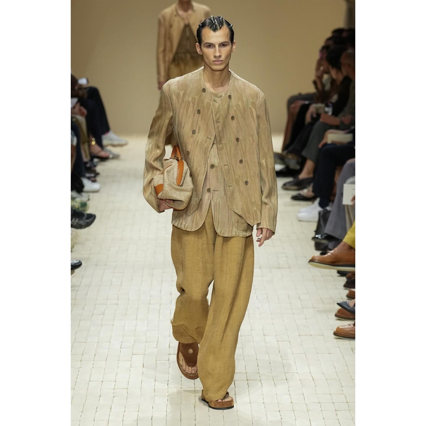 Kaplan (@kapo.h ) for Emporio Armani SS26, casting by Geremia Schiano Moriello.