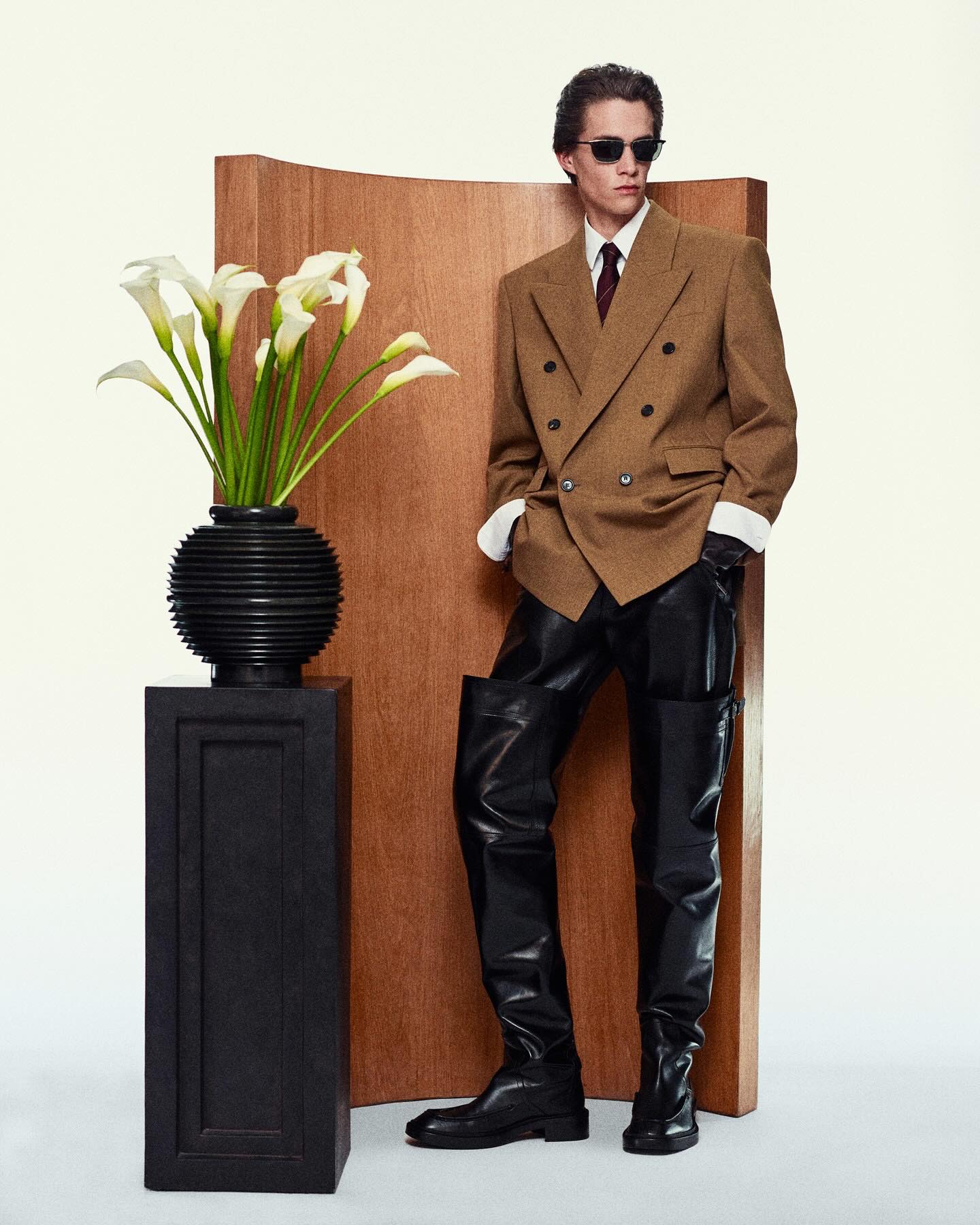 Marcelo (@c310jaja) for Saint Laurent Fall 25 by Anthony Vaccarello.
