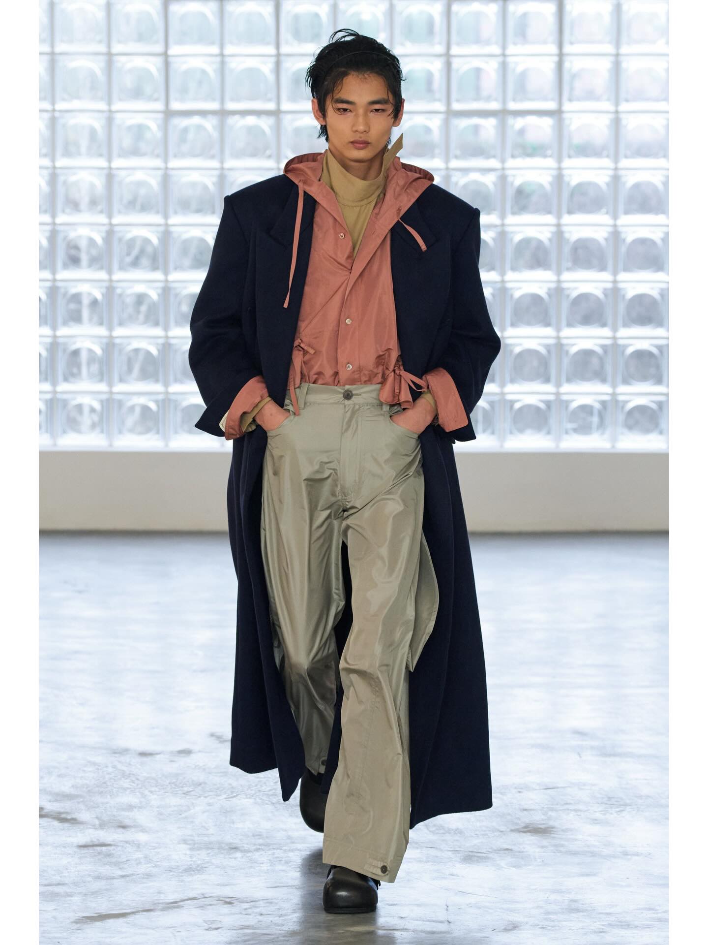 Akitsugu (@akitsugu.t) and Bennet (@bennet_lyd) for Pronounce FW26. Styling by Marco Drammis, Hair by Yuri Napolitano, Makeup by Ricky Morandin, Casting by Lorenzo de Fazio and Sofia Michaud.