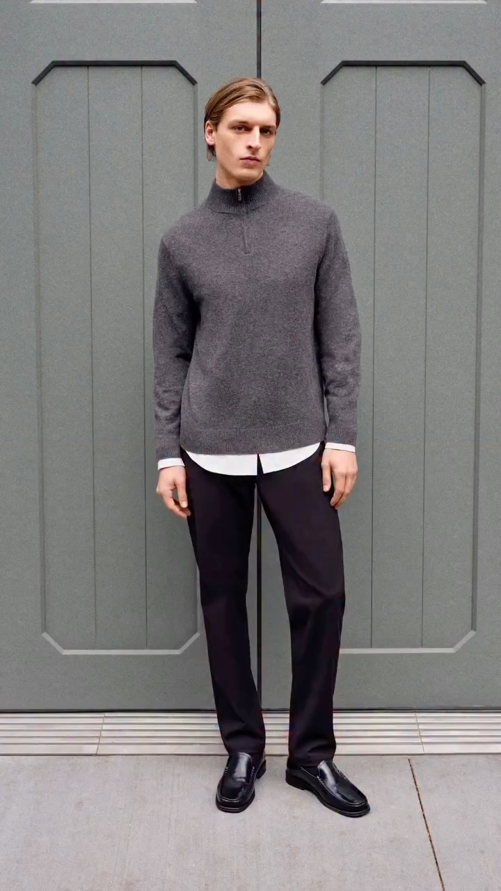 Colin O (@qt_coco) for Theory SS26 Wardrobe. Photography by Art Davison, Styling by Natasha Colvin.