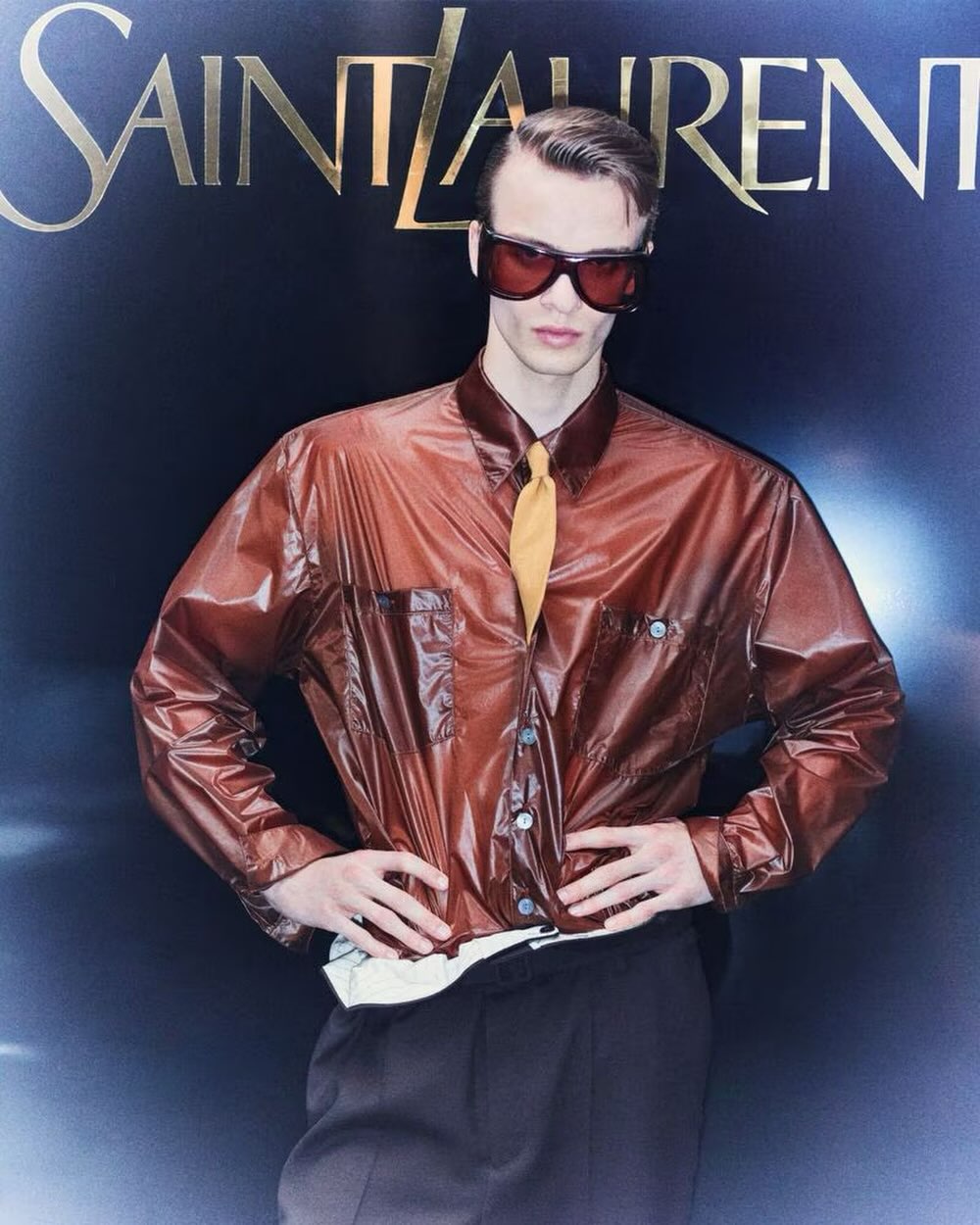 Leo (@leo.cremer) for Saint Laurent Men’s Spring 26 Lookbook by Anthony Vaccarello. Casting by Samuel Ellis.