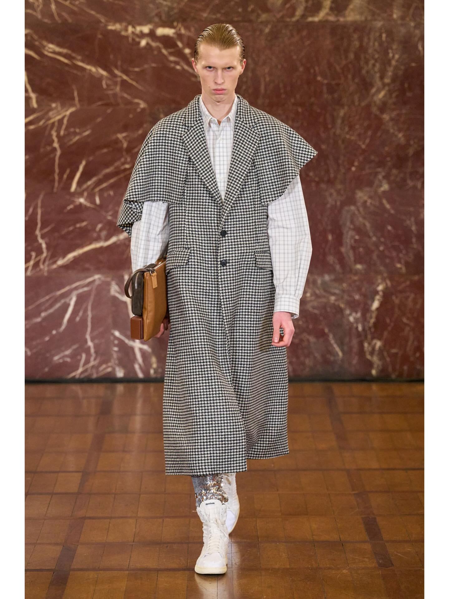 Nick G (opened and closed) (@nick_grl_), Nour (@nour.bdk) and Matthew H (@matthewnhelms) for Hed Mayner FW26. Casting by Isadora Banaudi.