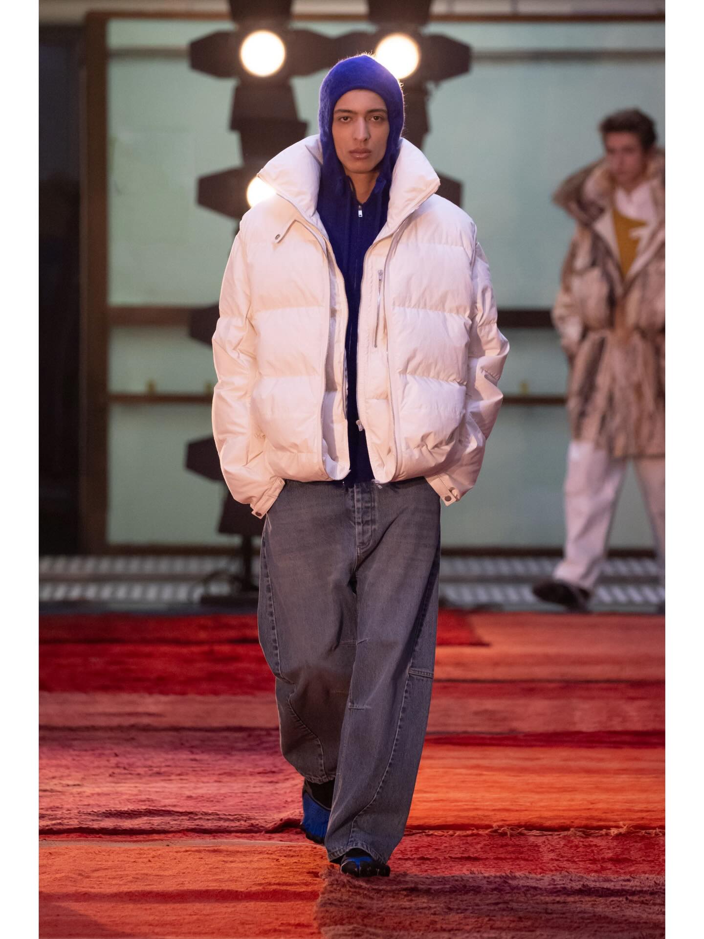 Nour (@nour.bdk) and Matthew H (@matthewnhelms) for MORDECAI AW26. Casting by Barbara Nicoli and Leila Ananna.