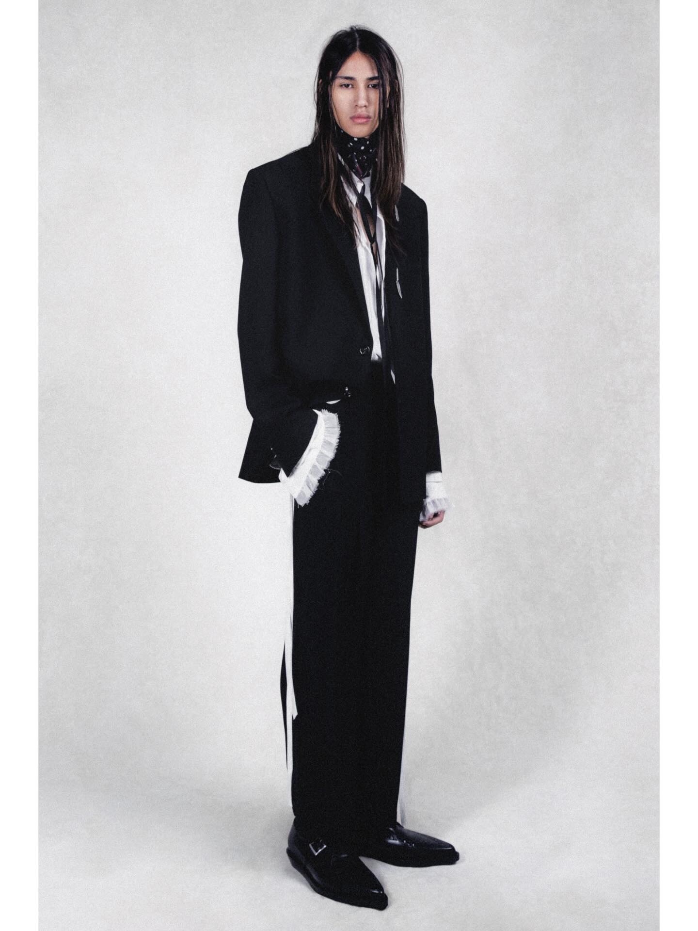 Vega (@vega_misset) for Ann Demeulemeester Pre-Fall 2026 Lookbook. Photography by Nikita Laganovskis.