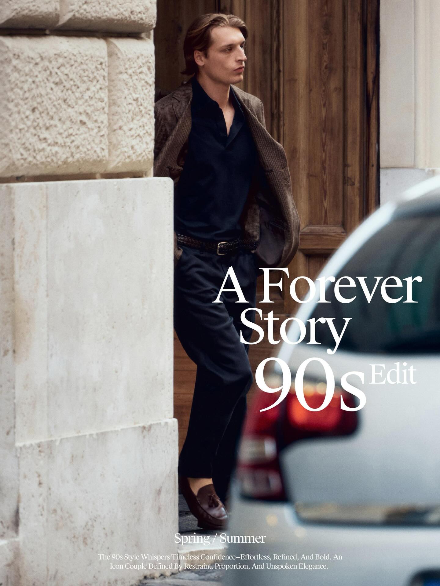 Colin (@qt_coco) for Massimo Dutti Campaign: A Forever Story, 90s Edit. Image direction by Ed Martin, Photography by Amilcar Lusinchi.